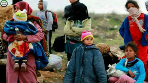 صورة تظهر لاجئين سوريا، المصدر الموقع الرسمي للحملة عالفيسبوك.