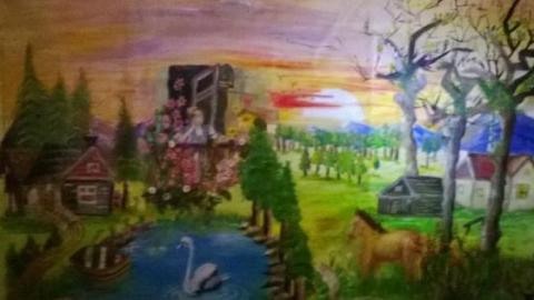 A painting by a child living in the Zaatari camp. Source: Colors from Zaatari´s facebook page