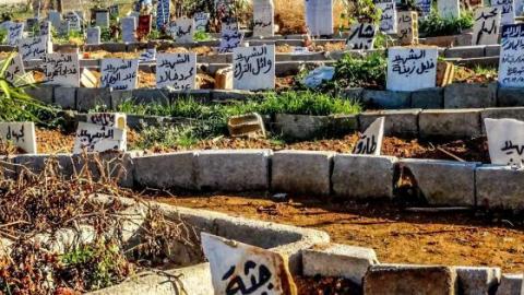 Photo of unidentified Syrian graves. Source: The Creative Memory of the Syrian Revolution