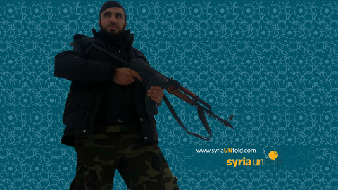 صورة للناشط حسان دوش اثناء حملة للسلاح ... المصدر : خاص سيريا ان تولد